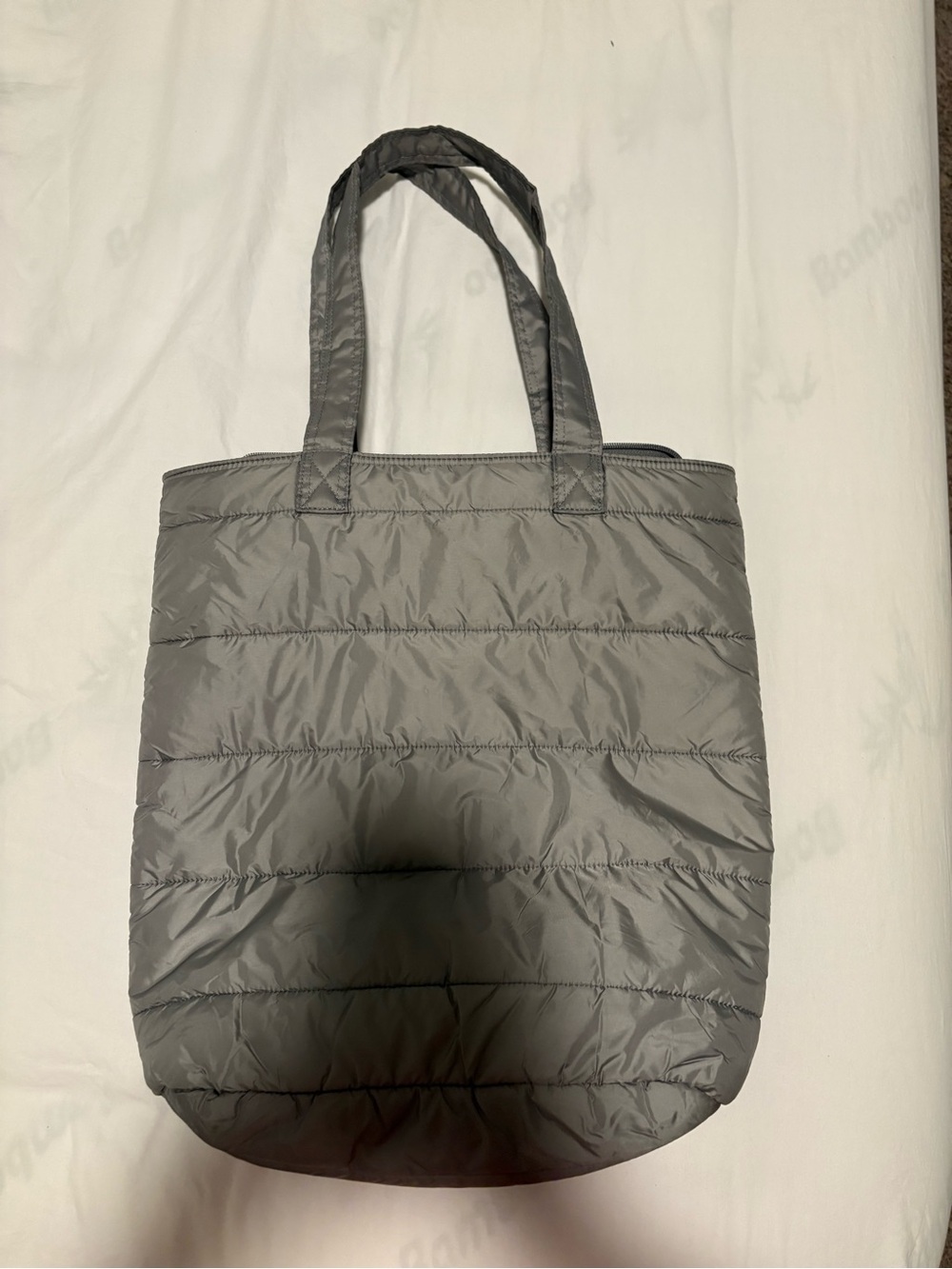 Uniqlo grey puffer tote bag - Unbranded